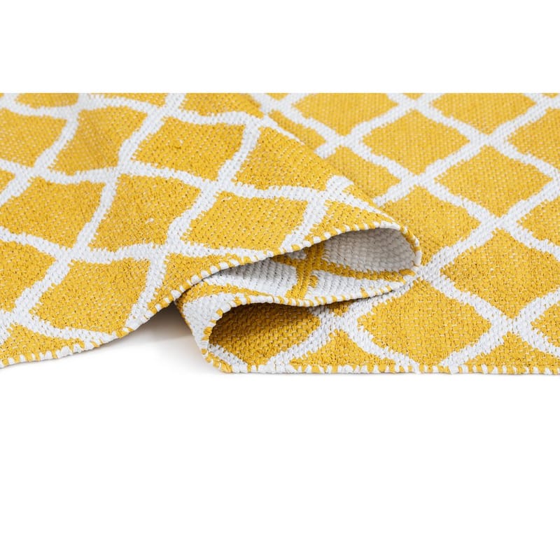 Muovimatto Hilma Wave - 70x250 cm, Keltainen - Kodintekstiilit & matot - Matto - Ulkomatto - Parvekematto & terassimatto