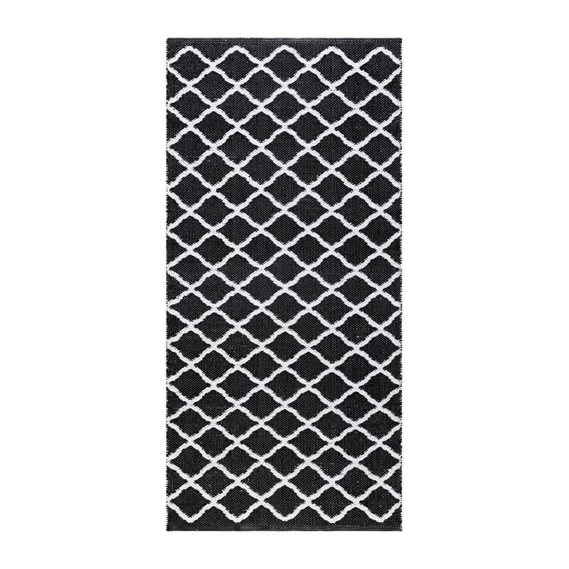 Muovimatto Hilma Wave - 70x250 cm, Musta - Kodintekstiilit & matot - Matto - Ulkomatto - Parvekematto & terassimatto