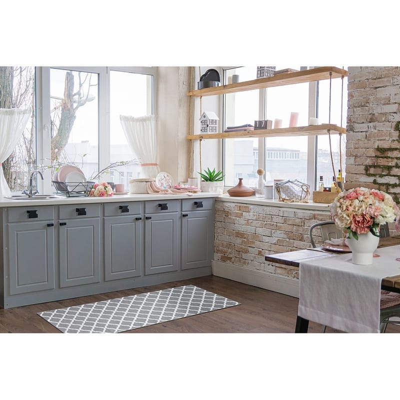 Muovimatto Hilma Wave - 70x300 cm, Harmaa - Kodintekstiilit & matot - Matto - Moderni matto - Wilton-matto