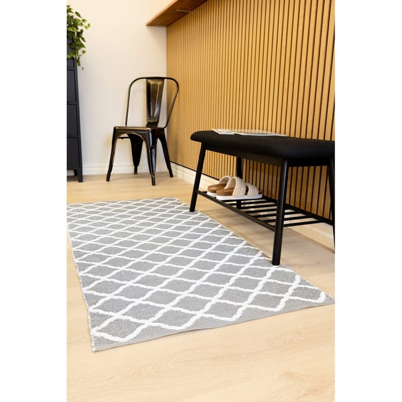 Muovimatto Hilma Wave - 70x300 cm, Harmaa - Kodintekstiilit & matot - Matto - Ulkomatto - Parvekematto & terassimatto