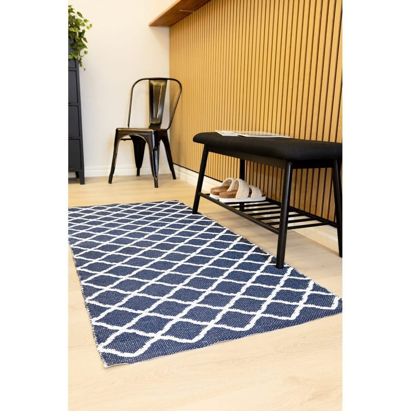 Muovimatto Hilma Wave - 70x300 cm, Sininen - Kodintekstiilit & matot - Matto - Ulkomatto - Parvekematto & terassimatto