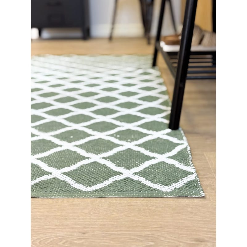 Muovimatto Hilma Wave - 70x300 cm, Vihreä - Kodintekstiilit & matot - Matto - Ulkomatto - Parvekematto & terassimatto