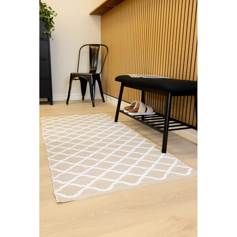 Muovimatto Hilma Wave - 70x300 cm, Pellava - Kodintekstiilit & matot - Matto - Ulkomatto - Parvekematto & terassimatto