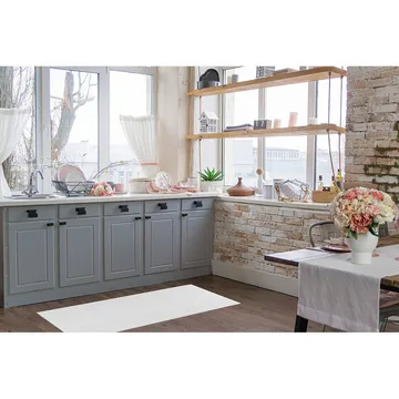Muovimatto Hilma Plain - 70x200 cm, Valkoinen - Kodintekstiilit & matot - Matto - Moderni matto - Wilton-matto