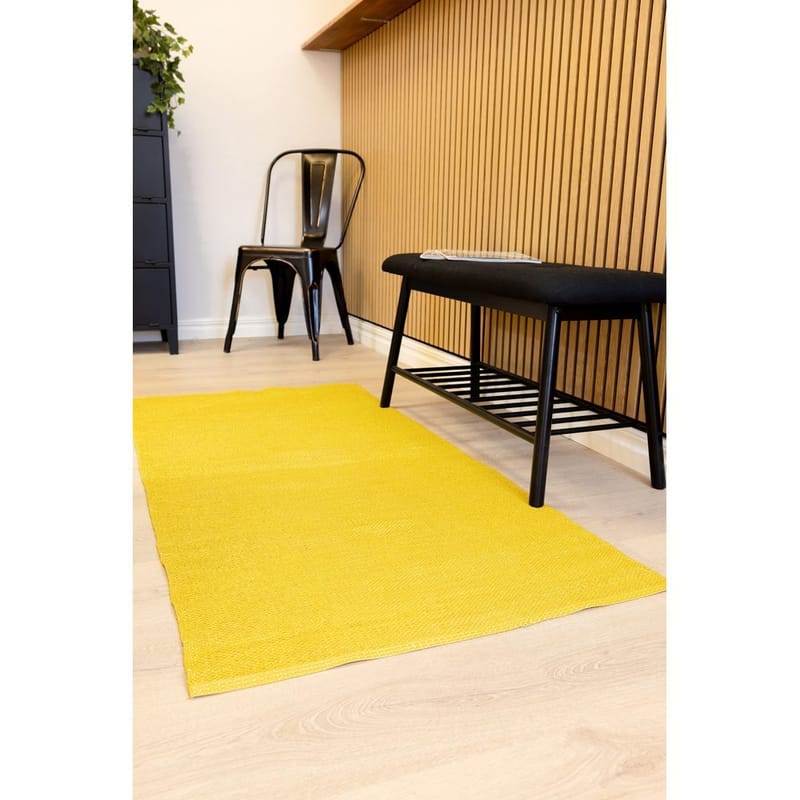 Muovimatto Hilma Plain - 70x200 cm, Keltainen - Kodintekstiilit & matot - Matto - Ulkomatto - Parvekematto & terassimatto