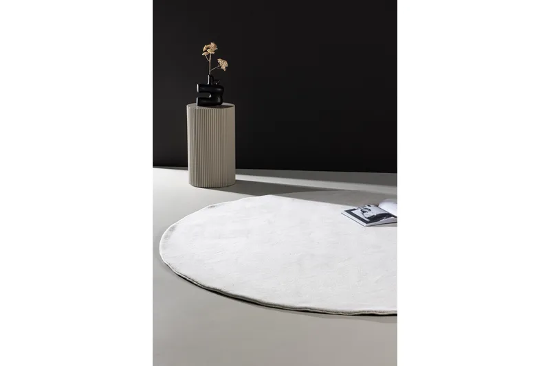 Muovimatto Nixie 200 cm Rund - Valkoinen - Kodintekstiilit & matot - Matto - Ulkomatto - Parvekematto & terassimatto