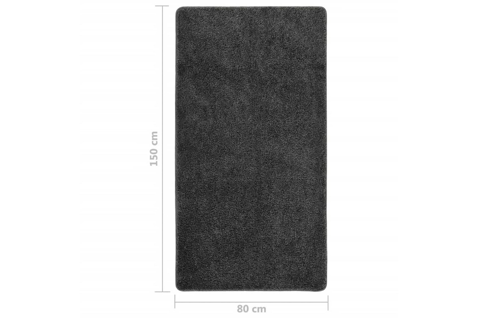 Pörrömatto tummanharmaa 80x150 cm liukumaton - Harmaa - Kodintekstiilit & matot - Matto - Ulkomatto - Muovimatto