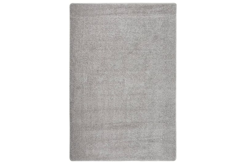 Pörrömatto vaaleanharmaa 140x200 cm liukumaton - Harmaa - Kodintekstiilit & matot - Matto - Ulkomatto - Muovimatto