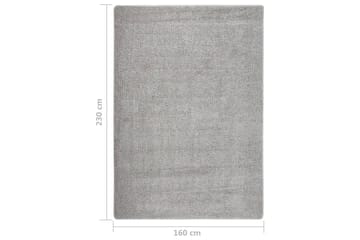 Pörrömatto vaaleanharmaa 160x230 cm liukumaton - Harmaa - Kodintekstiilit & matot - Matto - Ulkomatto - Muovimatto