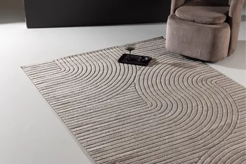 Muovimatto Vince 240x340 cm - Ruskea - Kodintekstiilit & matot - Matto - Moderni matto - Viskoosimatto & keinosilkkimatto