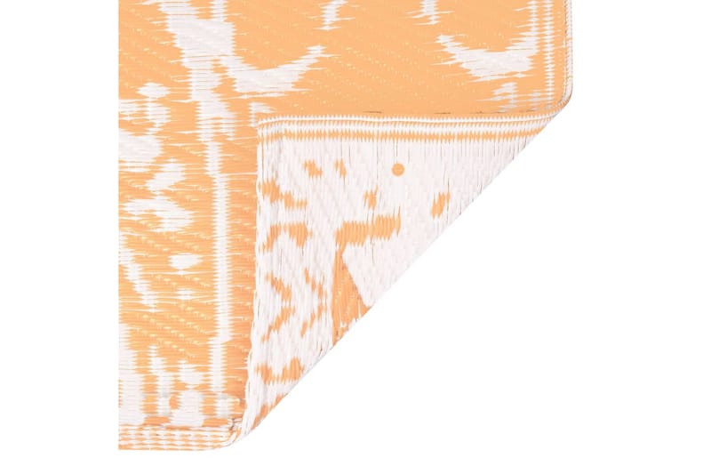 Ulkomatto oranssi ja valkoinen 190x290 cm PP - Kodintekstiilit & matot - Matto - Ulkomatto