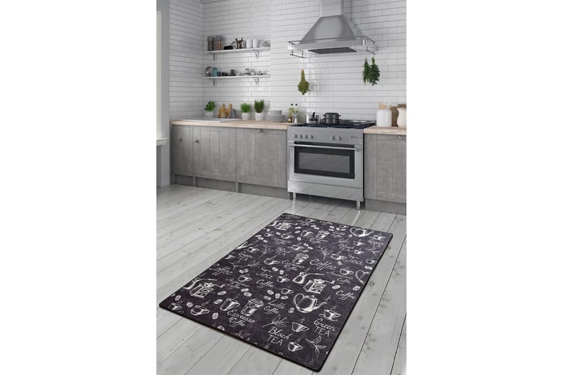 Eteismatto Acindino 80x200 cm - Musta / Sametti - Kodintekstiilit & matot - Matto - Ulkomatto - Eteisen matto & kynnysmatto
