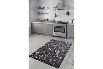 Eteismatto Acindino 80x200 cm - Musta / Sametti - Kodintekstiilit & matot - Matto - Ulkomatto - Eteisen matto & kynnysmatto
