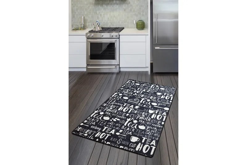 Käytävämatto Calenta 80x200 cm, Musta / Sametti