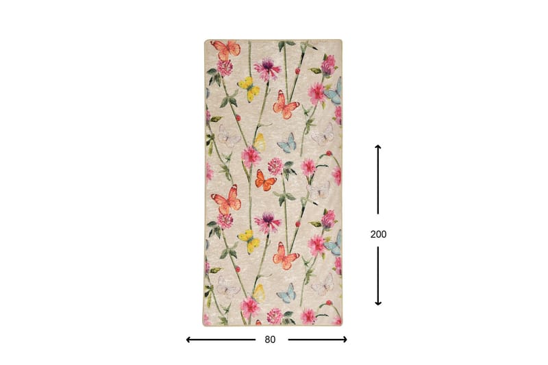 Käytävämatto Haldun 80x200 cm - Monivärinen / Sametti - Kodintekstiilit & matot - Matto - Ulkomatto - Eteisen matto & kynnysmatto