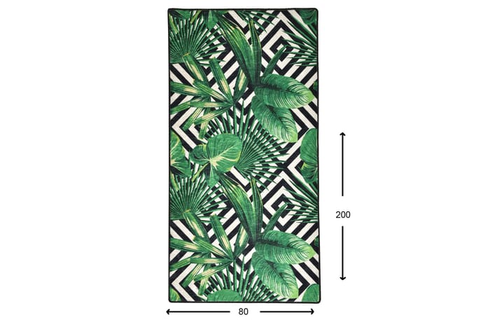 Käytävämatto Sermin 80x200 cm - Monivärinen / Sametti - Pienet matot - Eteisen matto & kynnysmatto