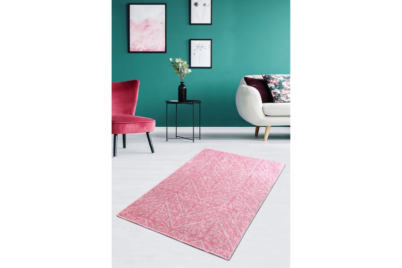 Matto Hemangie 60x140 cm - Roosa/Sametti - Kodintekstiilit & matot - Matto - Ulkomatto - Eteisen matto & kynnysmatto
