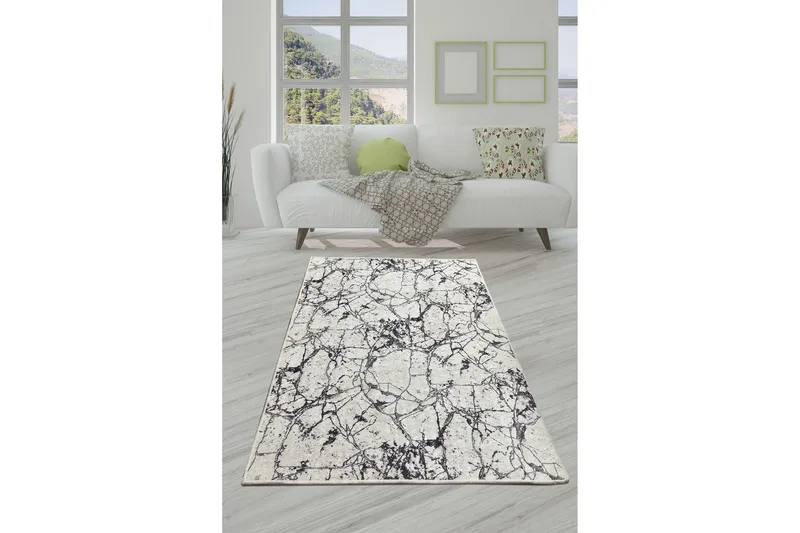 Matto Marmaru 60x140 cm, Valkoinen / Sametti