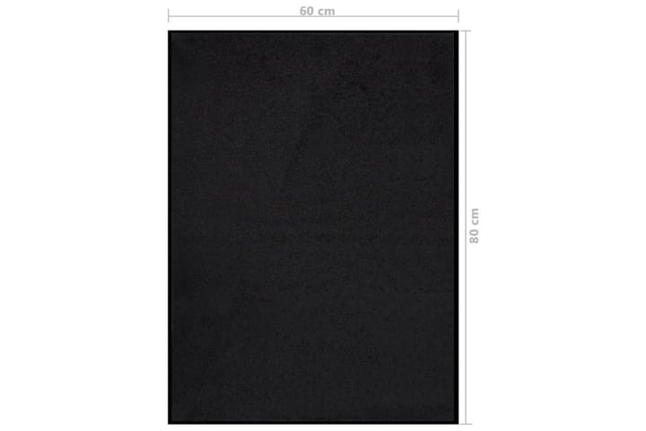 Ovimatto musta 60x80 cm - Musta - Eteisen matto & kynnysmatto