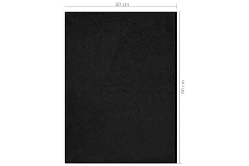 Ovimatto musta 60x80 cm - Musta - Kodintekstiilit & matot - Matto - Ulkomatto - Eteisen matto & kynnysmatto