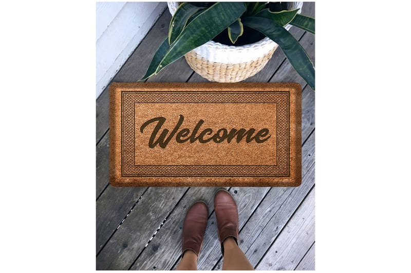 Ovimatto Nitasha 45x65 cm Suorakaide, Ruskea