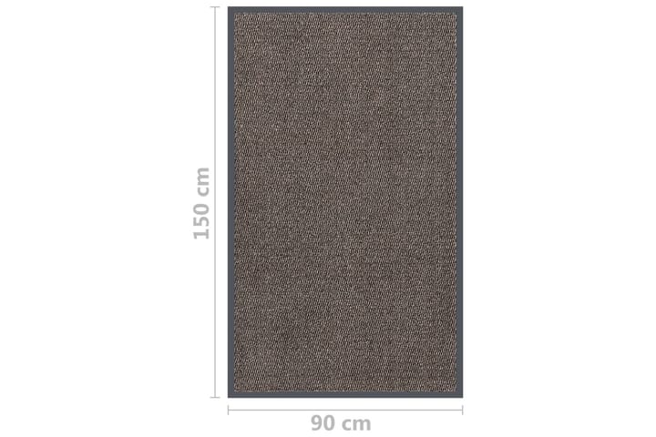 Ovimatto nukallinen 90x150 cm tummanruskea - Ruskea - Eteisen matto & kynnysmatto