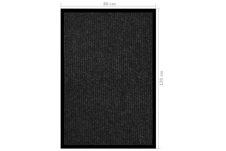 Ovimatto raidallinen antrasiitti 80x120 cm - Antrasiitti - Eteisen matto & kynnysmatto