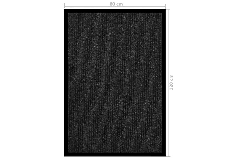 Ovimatto raidallinen antrasiitti 80x120 cm - Antrasiitti - Kodintekstiilit & matot - Matto - Ulkomatto - Eteisen matto & kynnysmatto