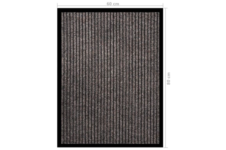 Ovimatto raidallinen beige 60x80 cm - Beige - Eteisen matto & kynnysmatto