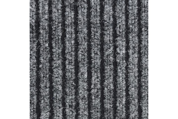 Ovimatto raidallinen harmaa 80x120 cm - Harmaa - Eteisen matto & kynnysmatto