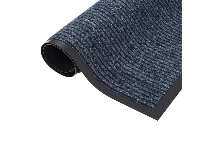 Ovimatto raidallinen sininen 60x80 cm - Sininen - Eteisen matto & kynnysmatto
