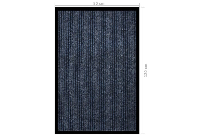 Ovimatto raidallinen sininen 80x120 cm - Sininen - Kodintekstiilit & matot - Matto - Ulkomatto - Eteisen matto & kynnysmatto