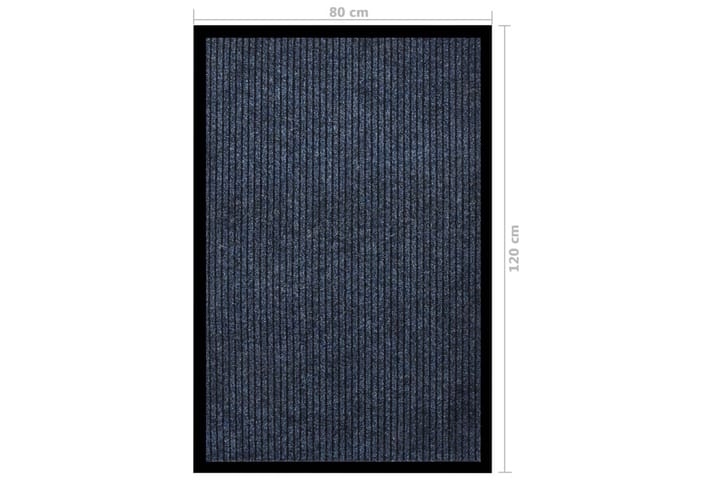Ovimatto raidallinen sininen 80x120 cm - Sininen - Eteisen matto & kynnysmatto