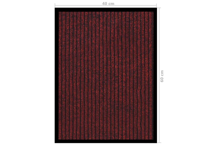 Ovimatto raidallinen punainen 40x60 cm - Punainen - Eteisen matto & kynnysmatto