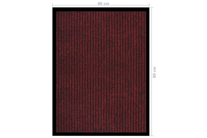 Ovimatto raidallinen punainen 60x80 cm - Punainen - Eteisen matto & kynnysmatto
