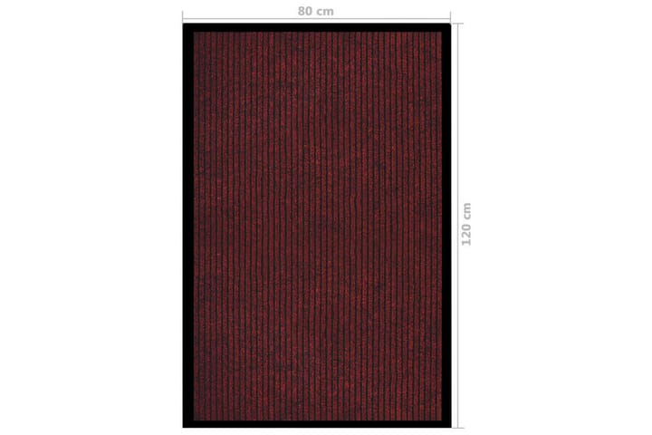 Ovimatto raidallinen punainen 80x120 cm - Punainen - Eteisen matto & kynnysmatto