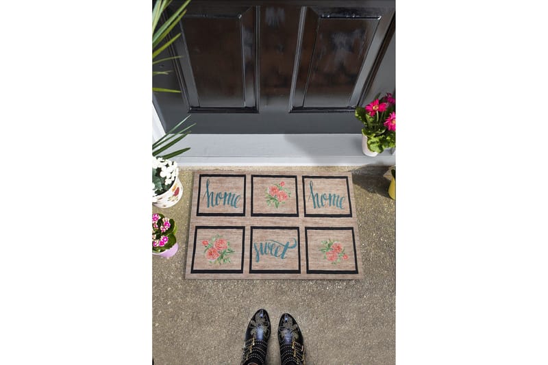 Ovimatto Rosehome 45x70 cm - Monivärinen - Kodintekstiilit & matot - Matto - Ulkomatto - Eteisen matto & kynnysmatto