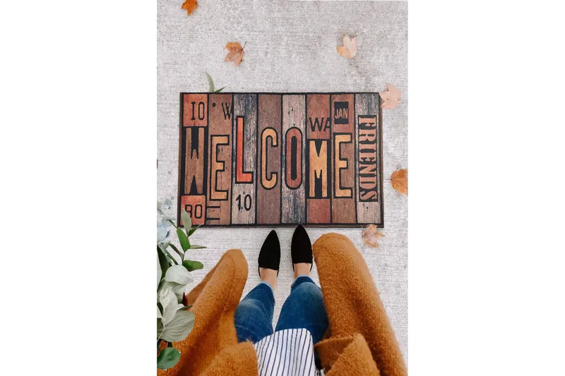 Ovimatto Tomodachi 45x70 cm - Monivärinen - Kodintekstiilit & matot - Matto - Ulkomatto - Eteisen matto & kynnysmatto