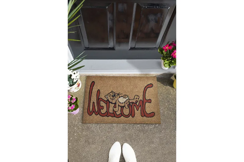 Ovimatto Welcome 45x70 cm - Monivärinen - Kodintekstiilit & matot - Matto - Ulkomatto - Eteisen matto & kynnysmatto