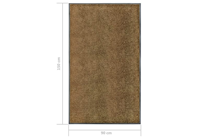 Ovimatto pestävä ruskea 90x150 cm - Kodintekstiilit & matot - Matto - Ulkomatto - Eteisen matto & kynnysmatto
