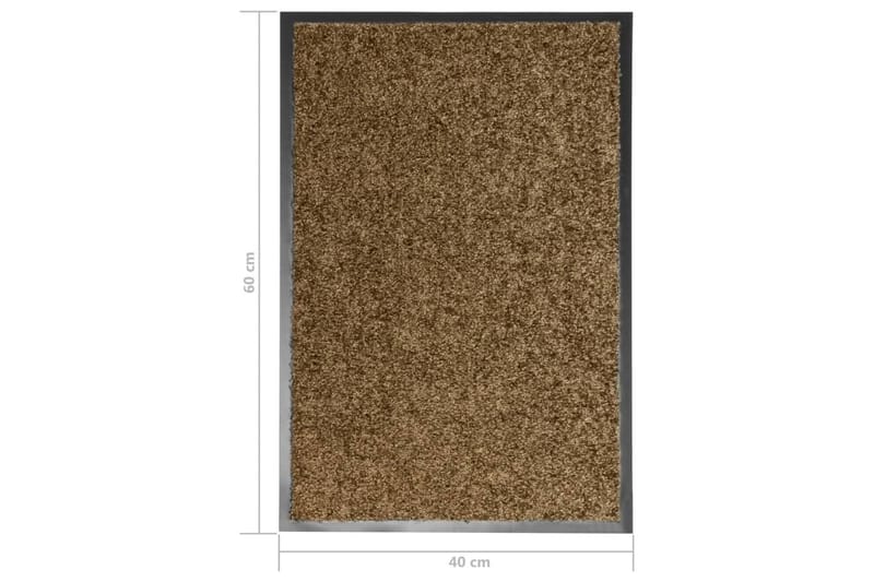 Ovimatto pestävä ruskea 40x60 cm - Kodintekstiilit & matot - Matto - Ulkomatto - Eteisen matto & kynnysmatto