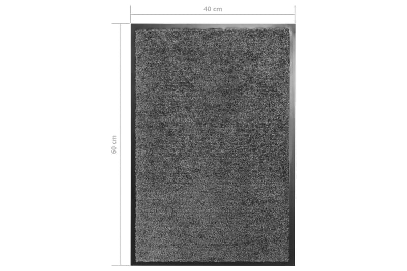 Ovimatto pestävä antrasiitti 40x60 cm - Kodintekstiilit & matot - Matto - Ulkomatto - Eteisen matto & kynnysmatto