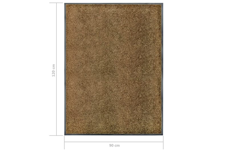 Ovimatto pestävä ruskea 90x120 cm - Kodintekstiilit & matot - Matto - Ulkomatto - Eteisen matto & kynnysmatto