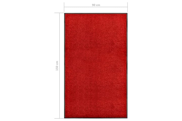 Ovimatto pestävä punainen 90x150 cm - Eteisen matto & kynnysmatto