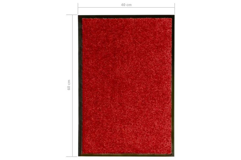 Ovimatto pestävä punainen 40x60 cm - Kodintekstiilit & matot - Matto - Ulkomatto - Eteisen matto & kynnysmatto