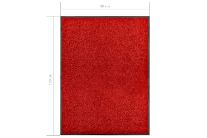 Ovimatto pestävä punainen 90x120 cm - Eteisen matto & kynnysmatto
