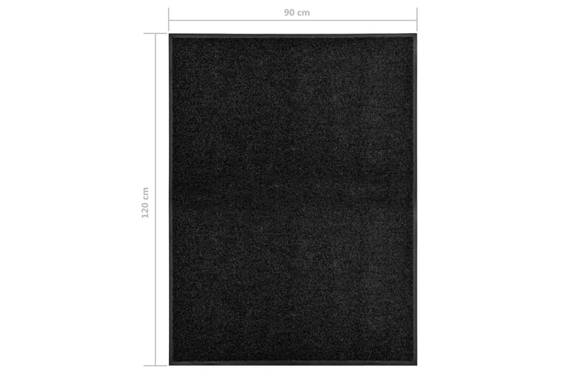 Ovimatto pestävä musta 90x120 cm - Kodintekstiilit & matot - Matto - Ulkomatto - Eteisen matto & kynnysmatto
