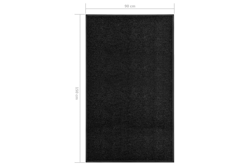 Ovimatto pestävä musta 90x150 cm - Kodintekstiilit & matot - Matto - Ulkomatto - Eteisen matto & kynnysmatto