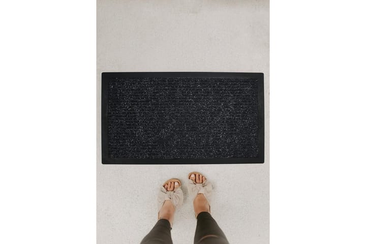 Ovimatto Nitesh 45x70 cm Suorakaide - Musta - Eteisen matto & kynnysmatto