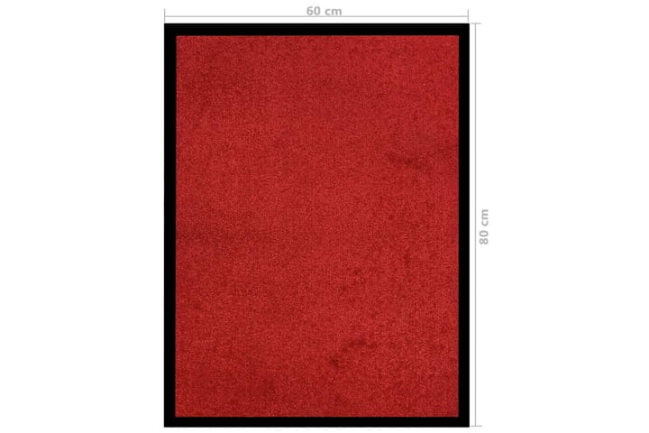 Ovimatto punainen 60x80 cm - Punainen - Eteisen matto & kynnysmatto